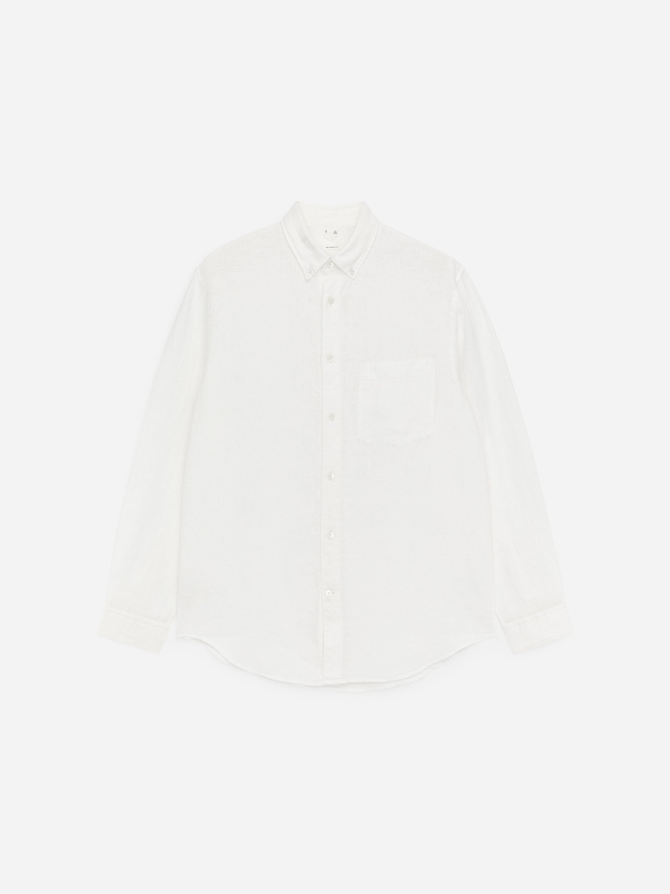 Relaxed Linen Shirt - White - Image 5