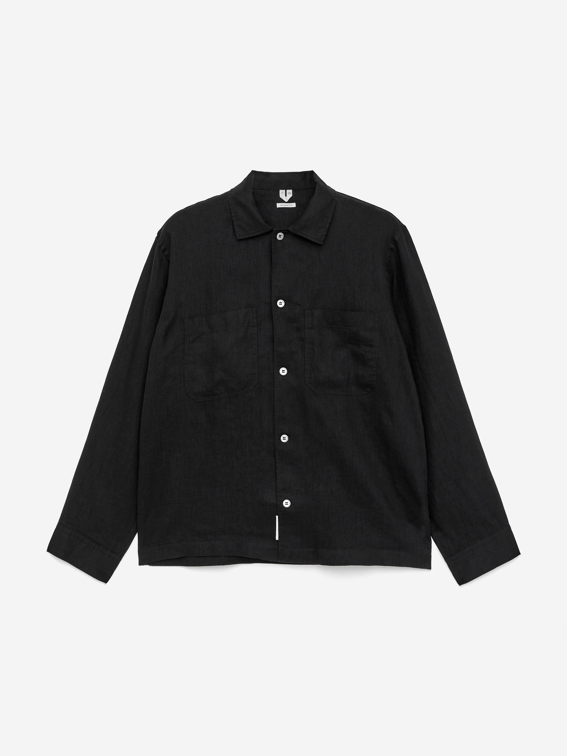 Relaxed Linen Shirt - Black
