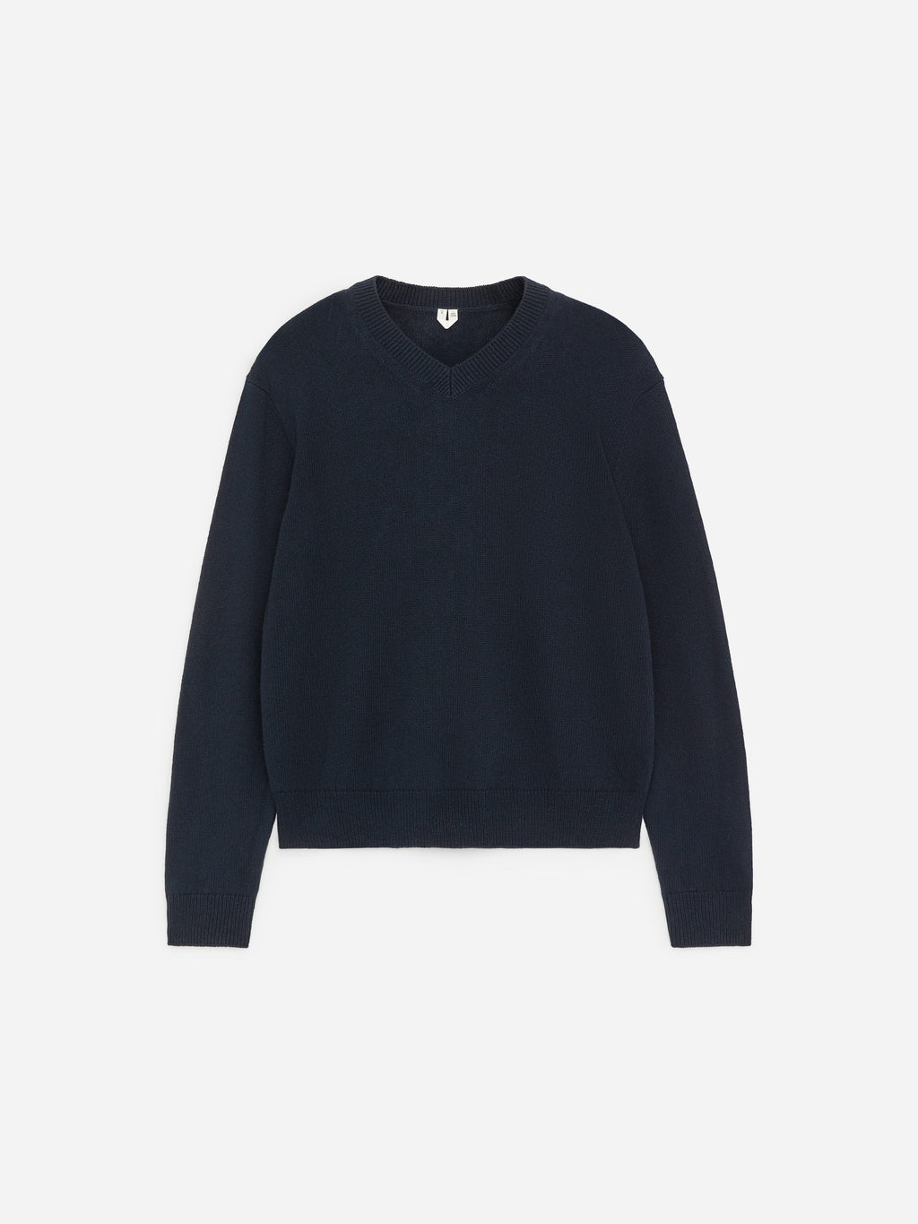 Linen Cotton V-Neck Jumper - Blue - Image 5