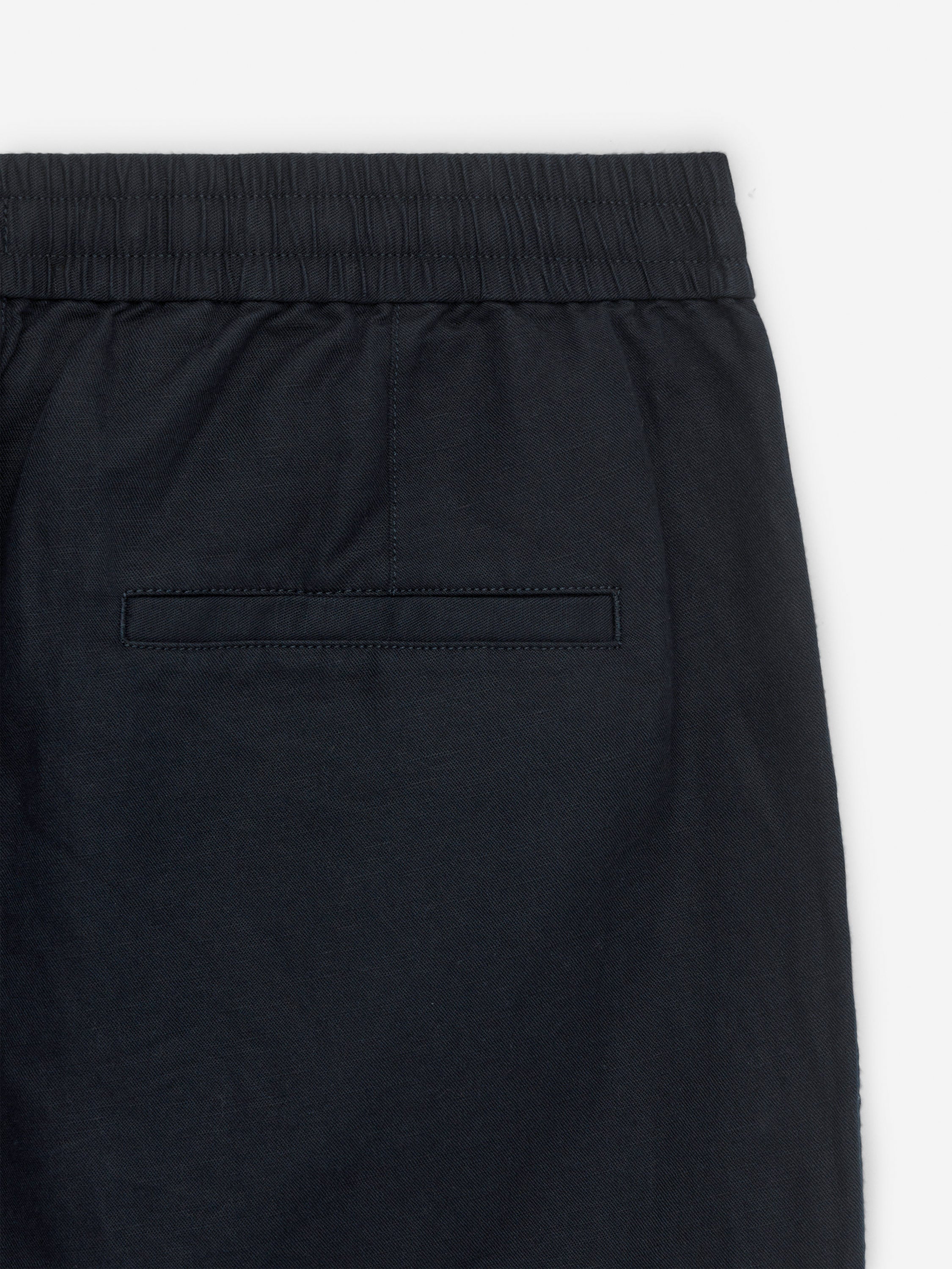 Linen Blend Trousers - Blue - Image 6