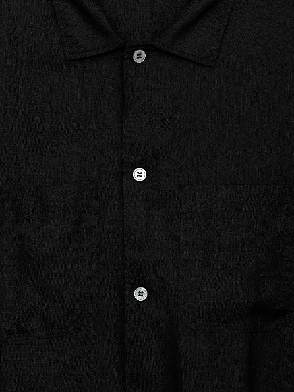 Relaxed Linen Shirt - Black - Image 2