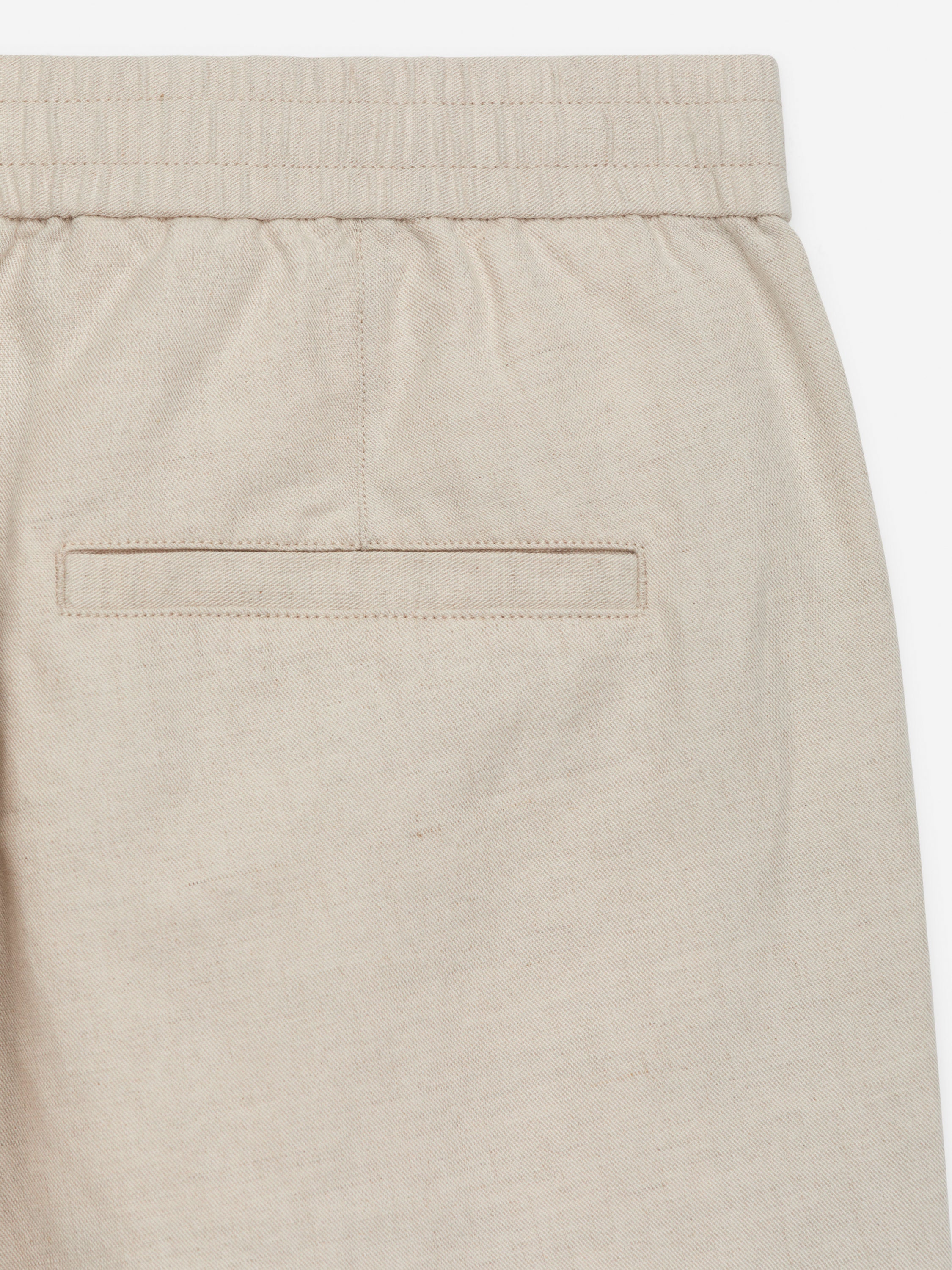 Linen Blend Trousers - Beige - Image 13