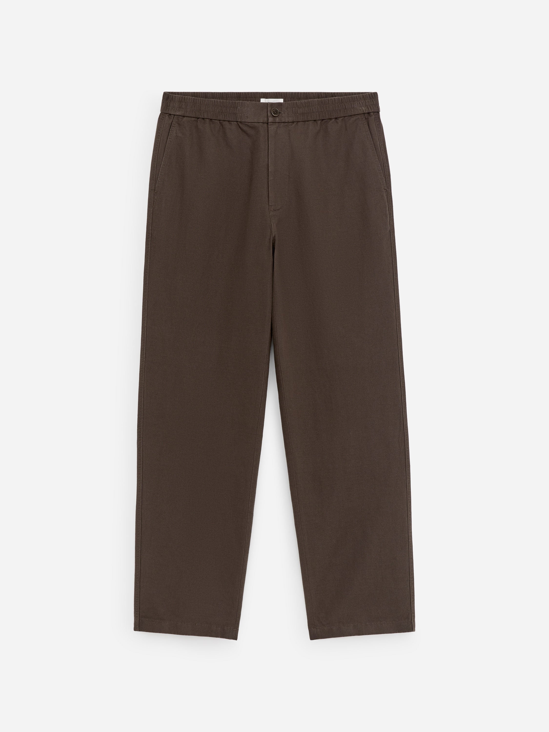 Linen Blend Trousers - Brown - Image 5