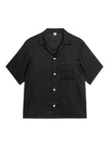 Linen Resort Shirt - Black