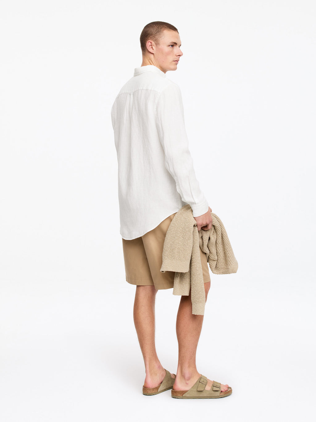 Relaxed Linen Shirt - White - Image 2